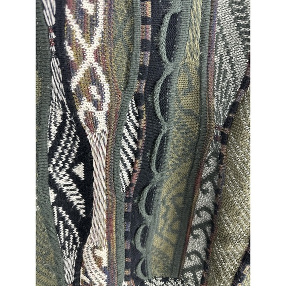 Bachrach Knit 3D Textured Sweater Cosby Biggie Style Earth Tones Mens Size Large - Picture 13 of 16